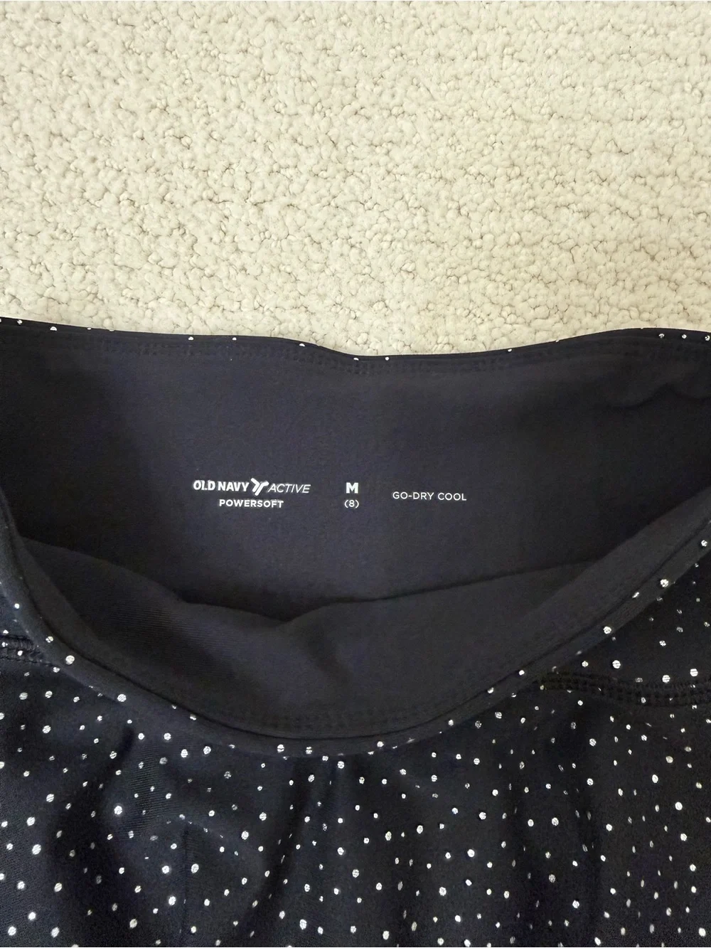 Old Navy Black Polka Dot Two-Piece Girls Active Set